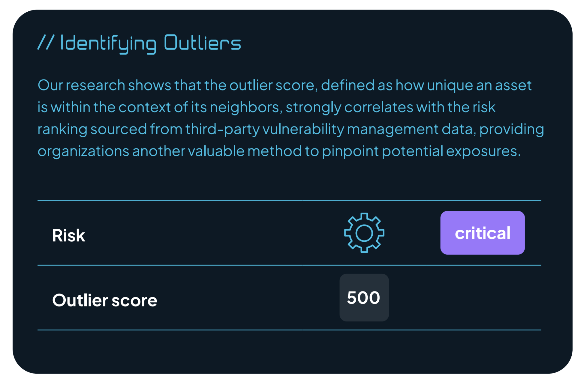 How runZero identifies outliers